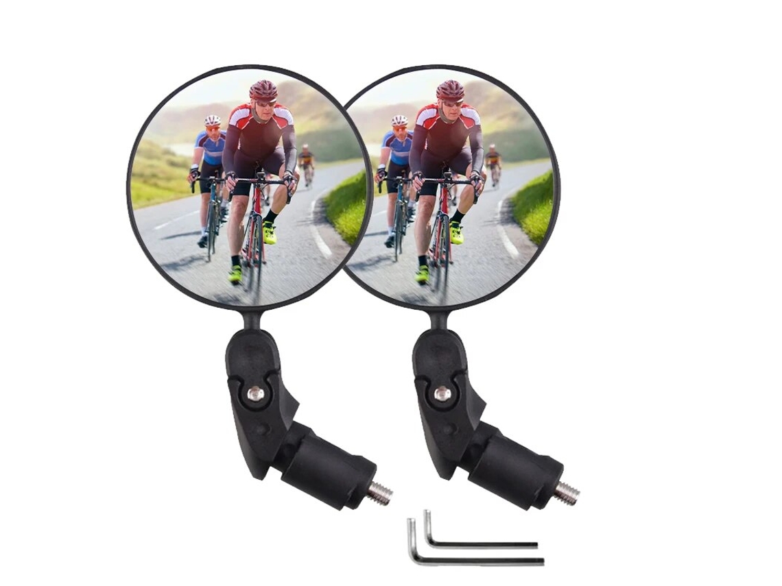 Espelho Retrovisor Universal Para Bicicleta, 2 Peças, Ajustável, Ângulo Amplo, Mtb, Ciclismo De Estrada, Espelhos De Guidãovayotoy
