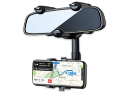 Suporte Espelho Retrovisor Carro Rotação Braço Yizhood Preto