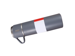 Garrafa Isolada Inox 500ml com 3 Tampas Cinza