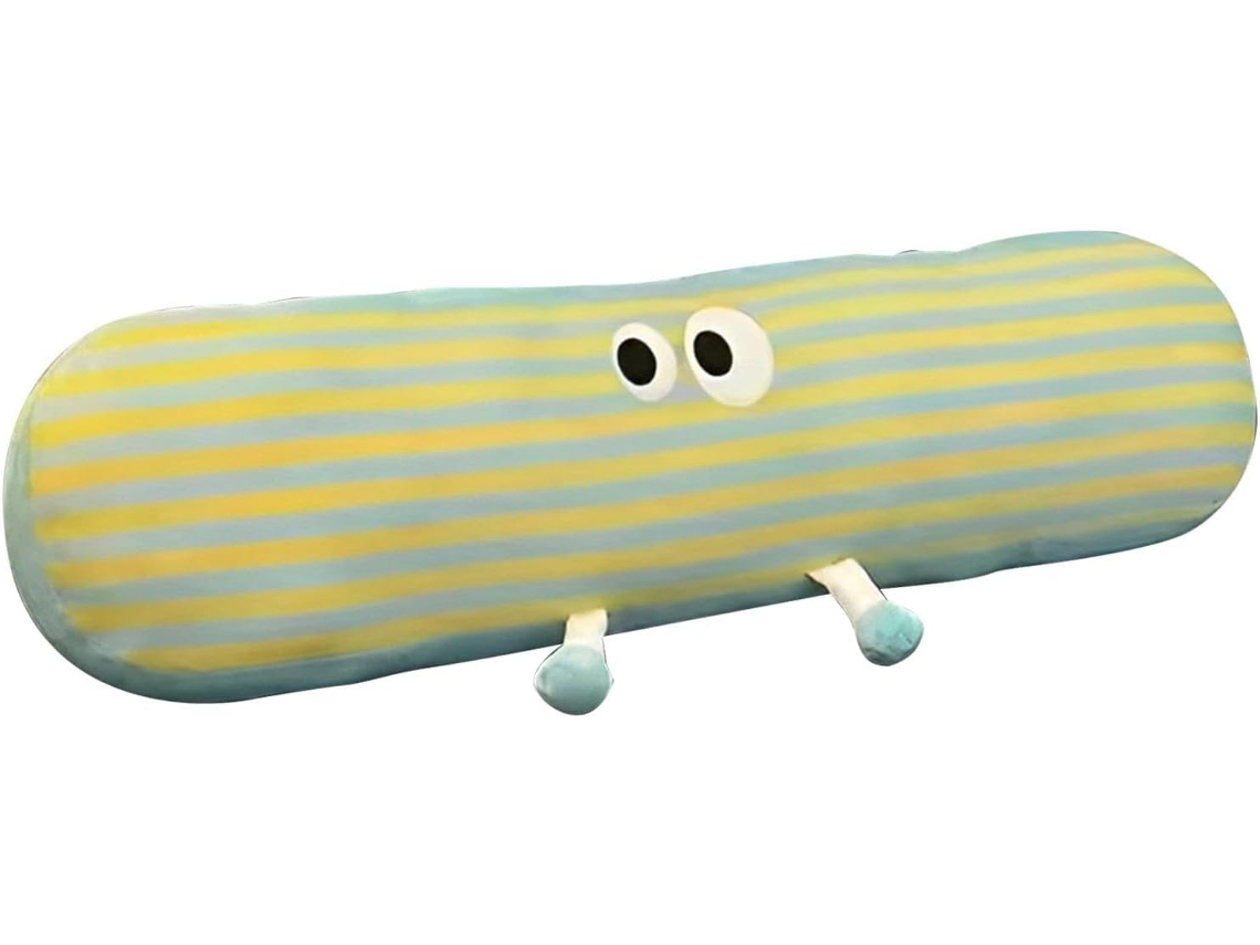 Travesseiro Corporal Macio, de Corpo Inteiro, Listrado Fofo 90 Cm e Confortável para Abraçar, Ideal CHABERLU