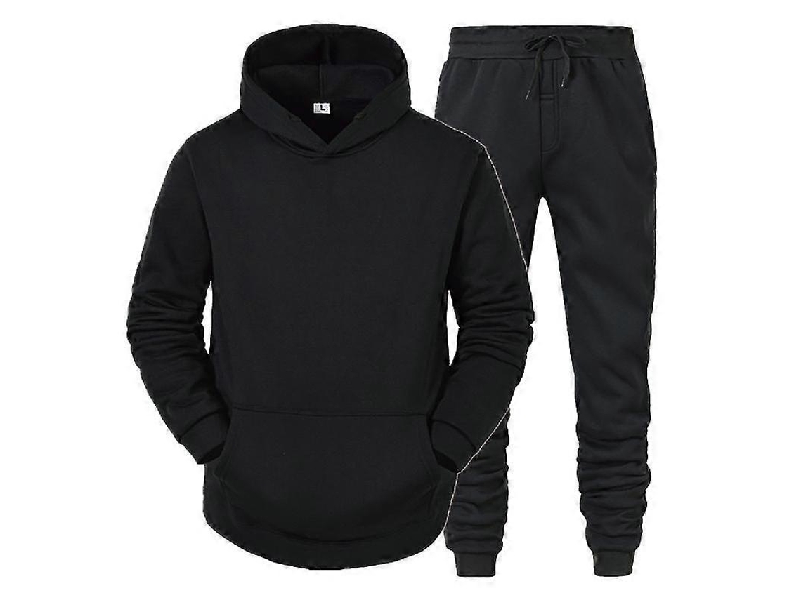 Peças/set Roupa Esportiva Masculina Manga Longa Inverno Sólida
