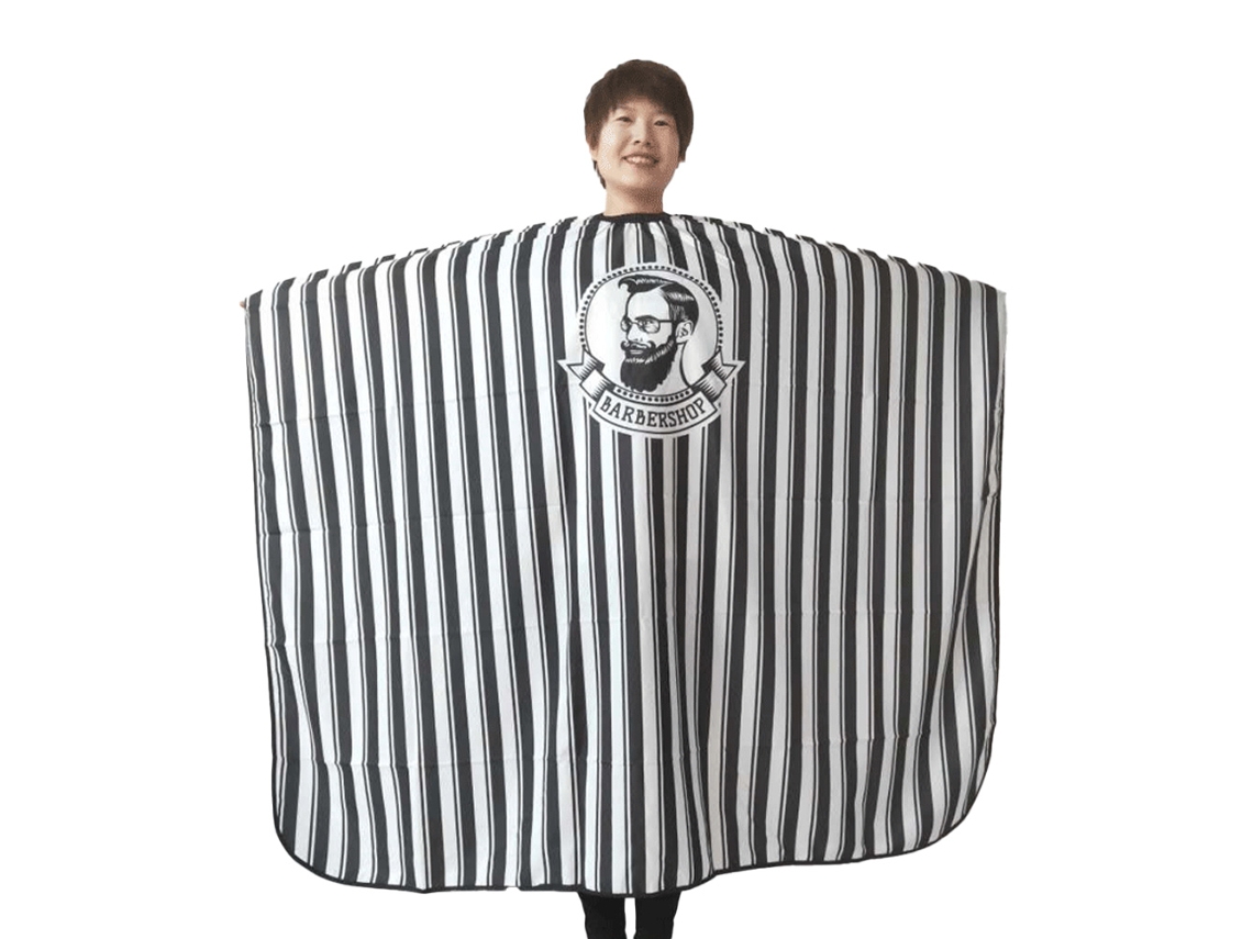 Capa para Corte de Cabelo de Barbeiro Vestido de Cabeleireiro Profissional com Fecho de Pressão JEDBESETZT