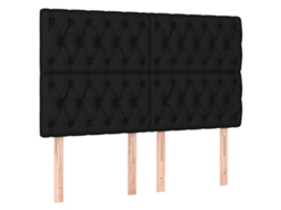 Cabeceira Preta 160x7x118/128 Cm Tecido MAISON EXCLUSIVE