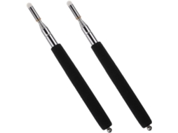 Ponteiro Telescópico De Aço Inoxidável Preto Em Duas Peças, Extensível, Com Ponta Antirreflexo Eletr Gokoco