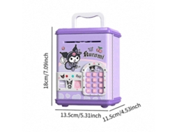Cofrinho Eletrônico Kuromi De Alta Qualidade Para Crianças Com Reconhecimento Impressão Digital Brinquedo Educativo 13,5 Cm X 11 Aquaforge