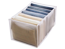 2 Caixas de armazenamento LINJOU para gavetas com 7 compartimentos, branco