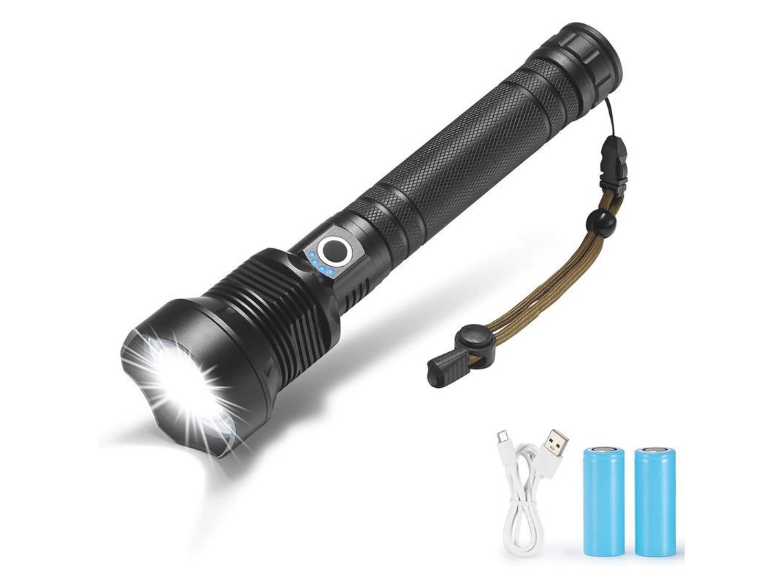 Lanterna Led 120000 Lumens Xhp70.2 Recargável S/MARCA