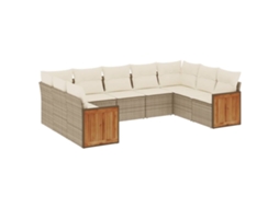 Garden Sofa Set, Garden Sofa Sets Vidaxl Bege Rattan / Vime (n/a)