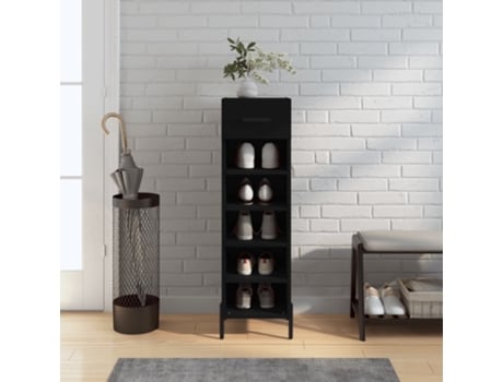 Sapateira 30X35X105 Cm Derivados de Madeira Preto VIDAXL