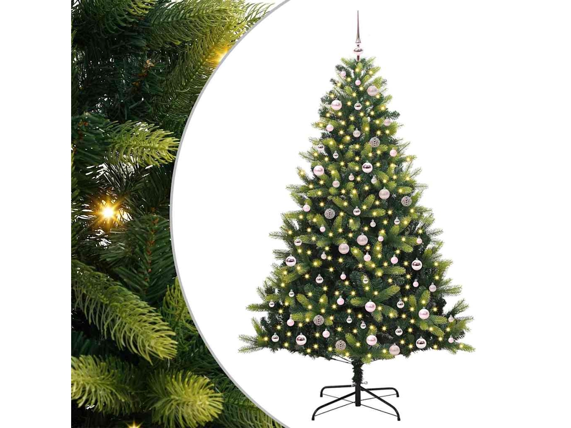 Conjunto 1 Árvore De Natal Vidaxl Verde Pvc (240 Cm)
