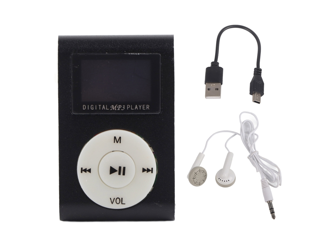 Player De Música Mp3 Portátil Mini Com Tela Lcd E Clip Esportivo Suporta Cartão De Memória Preto
