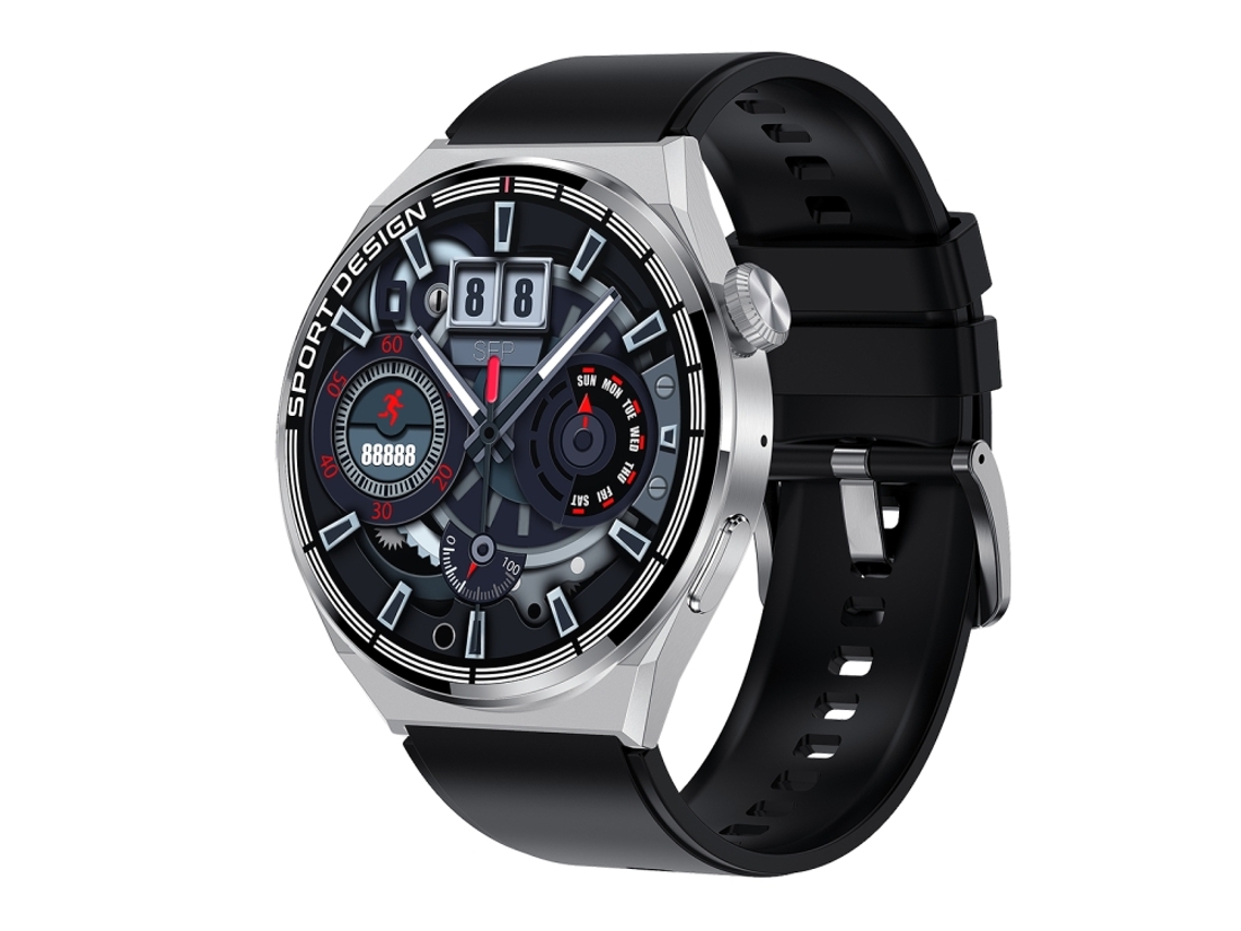 Pulseira De Silicone De 1,6 Polegadas, Smartwatch À Prova D'água Ip67, Chamadas Bluetooth/nfc (prateado)