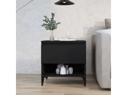 Vidaxl Mesa De Apoio 50x46x50 Derivados De Madeira Preto