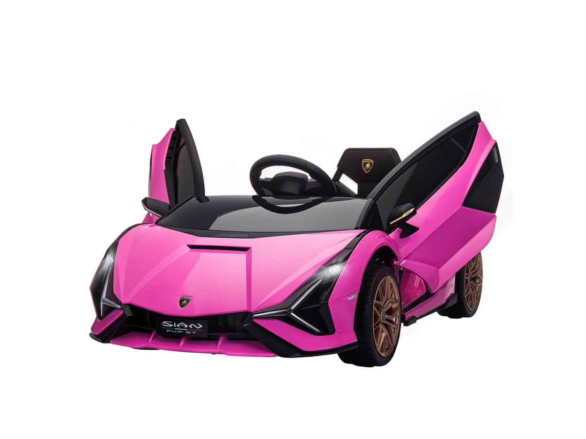 Carro Elétrico Infantil 12v Controlo Remoto Luz Som 5km/h Rosa
