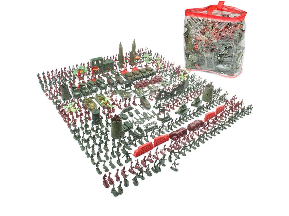 Primerox conjunto de Brinquedos Soldados Miniatura 519 Peças com Acessórios para Crianças e Adultos