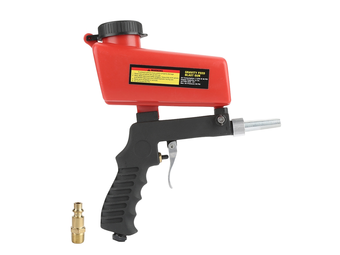Pistola De Projecção De Areia Neumática Portátil Com Recipiente Para Remover Ferrugem E Pintura