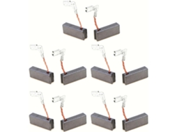 Conjunto De 5 Pares Escovas Carvão Para Furadeiras Impacto Elétricas, Modelo Gbh2 Fabricação Em Metal De Alta Qualidade