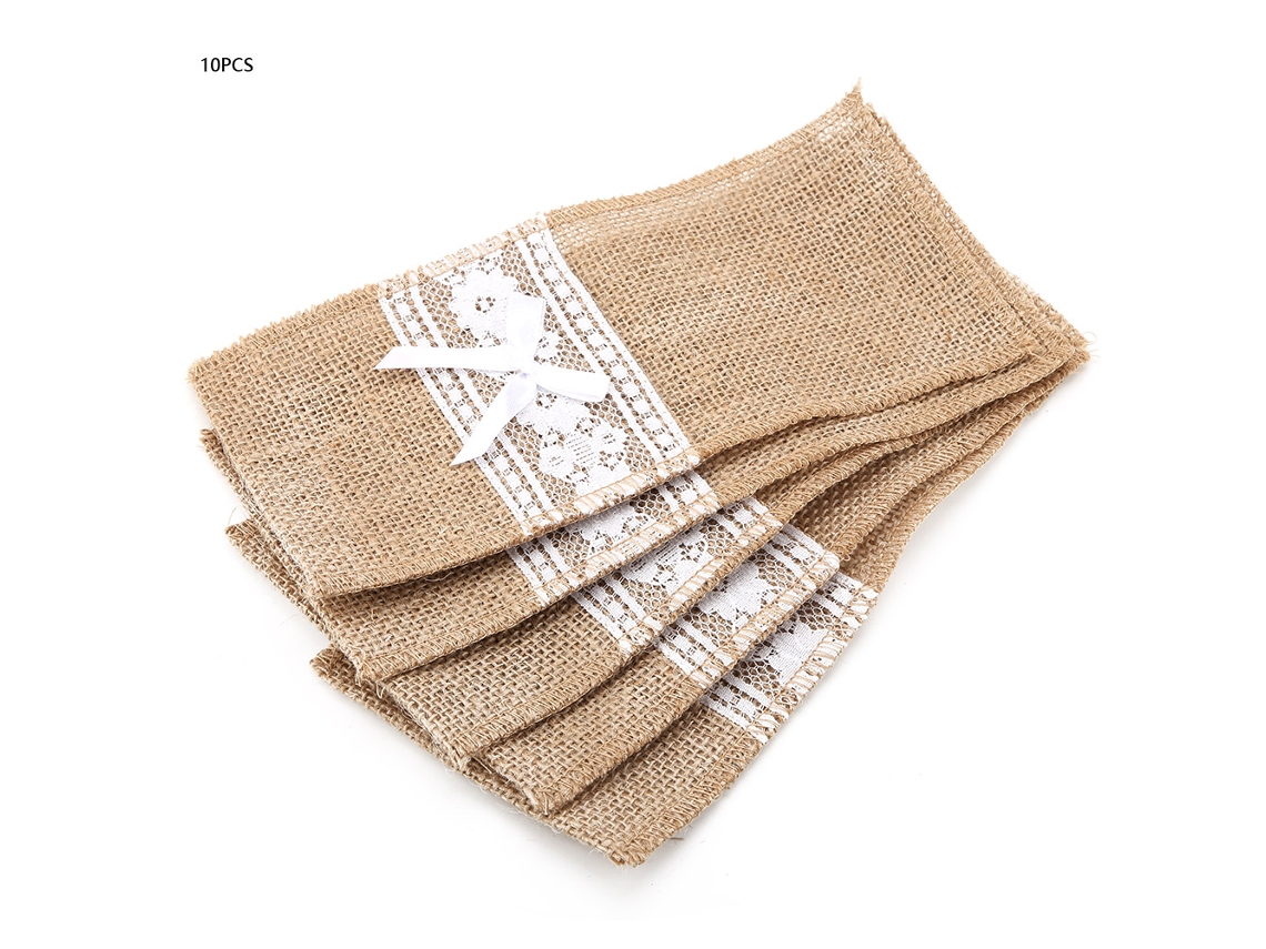 Bolsas De Juta Decorativas Para Mesa De Casamento E Diy