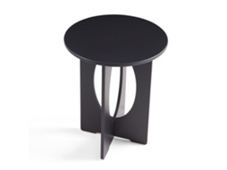 Mesa de apoio redonda Podeldsvin 49x40 cm preta [EN.CASA]