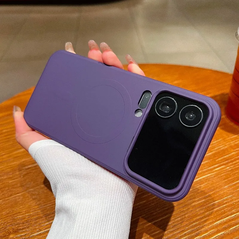 Capa Magnética De Silicone Líquido (roxo Escuro Para Xiaomi 17), Resistente A Impactos E Ultrafina.