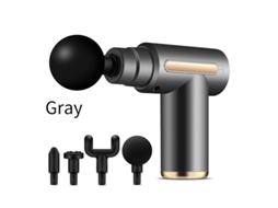 Pistola De Massagem Muscular Mini Usb Recarregável Com Display Digital, Alívio De Tensões Musculares，cinza Espacial