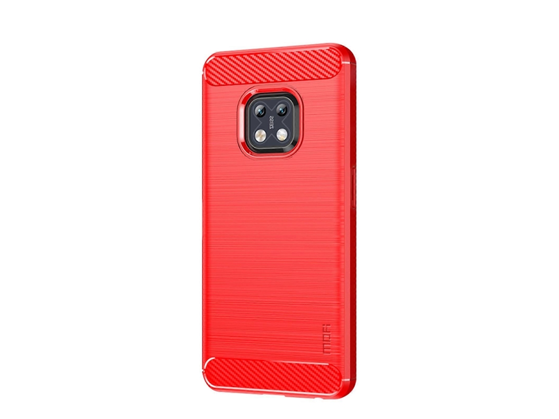 Capa De Tpu Macio Com Textura Escovada Em Fibra De Carbono Para Nokia Xr20 Mofi Gentleness Series