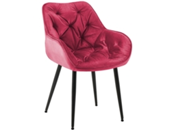 Cadeira Tanna veludo vermelho CLP