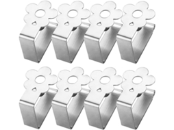 Lurelia Prendedores Toalha Mesa Aço Inoxidável 6,5 X 5 Cm 8 Peças 3,5 Prateado Piqueniques Festas