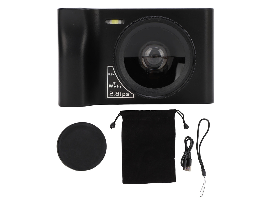 Câmera Digital 2.5k 24mp Zoom Digital 16x Tela 2.88'' Wifi Mirrorless Bateria 1800mah Para Viagens Preto