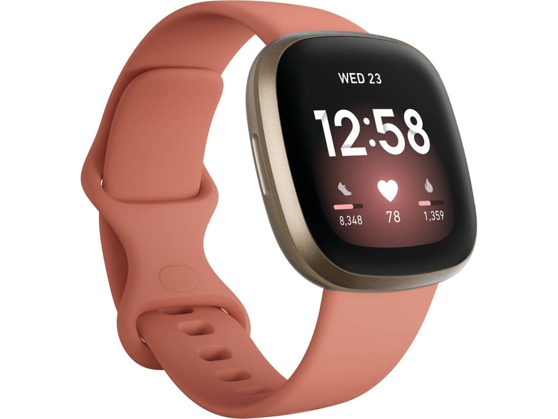 Relógio Desportivo FITBIT Versa 3 (Bluetooth - Até 6 dias de autonomia - Ecrã Tátil - Rosa)