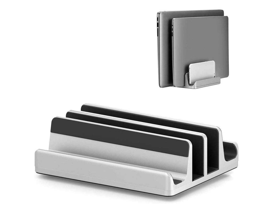Lurelia Suporte Vertical Para Portátil Ajustável, Em Liga De Alumínio, Compatível Com Ipad, Em Preto