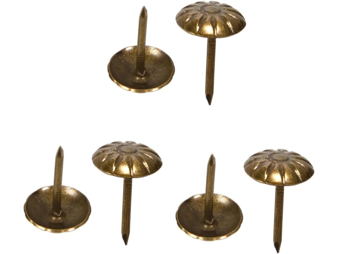 Conjunto Com 3 Tachinhas De Ferro Para Sofá, Estofamento Antigas,