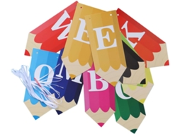 Pacote de Papel para Salas de Aula com Letras Boas Vindas Decoração Festa Escolar, Ideal para Pendurar na Sala de Aula