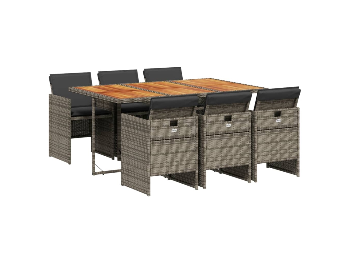 Garden Dining Set, Garden Dining Sets Vidaxl Cinzeto Rattan / Vime (n/a)