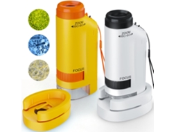 Microscópio Portátil para Crianças com Zoom de 60x e 180x, para Crianças de 3 a 10 Anos Ou Mais BRILVIBERA (amarelo e Branco)
