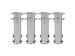 Vidaxl Pés Para Sofá Redondos 8 Pcs 180 Mm Cromado