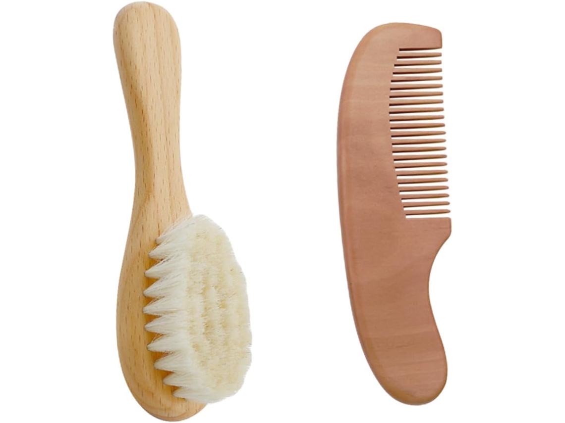 Escova Corporal Cabilock Para Meninos E Meninas, Lã Natural Macia E Pente Ergonômico Para Banho Massagem Capilar