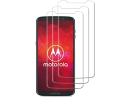 Conjunto de Películas de Ecrã Dureza Sem Bolhas Alta Definição para Motorola Moto Z3 Play HONGWE. Vidro Temperado (3un)