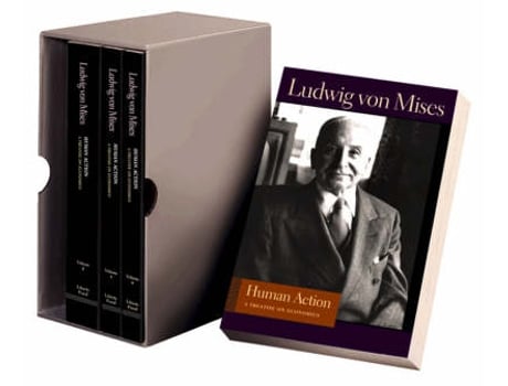 Livro human action (4-volume set) de ludwig von mises (inglês)