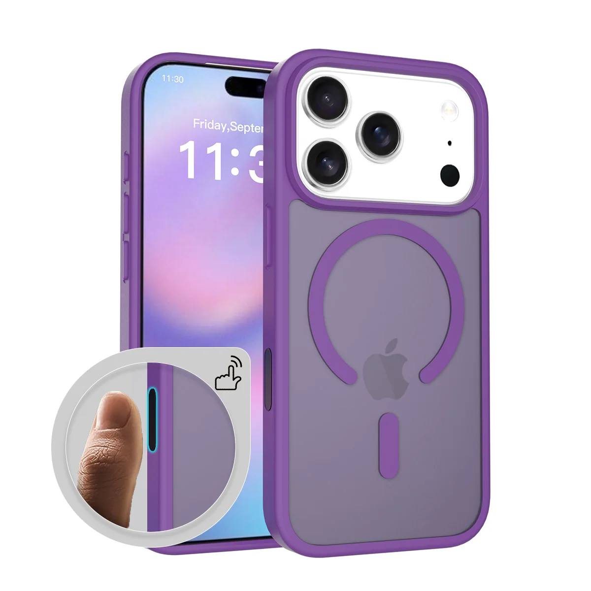 (roxo, Iphone 17) Capa Fosca De Alta Qualidade, Em Tons Pastel, Agradável Ao Toque E Compatível Com Carregamento Sem Fio Magnético.