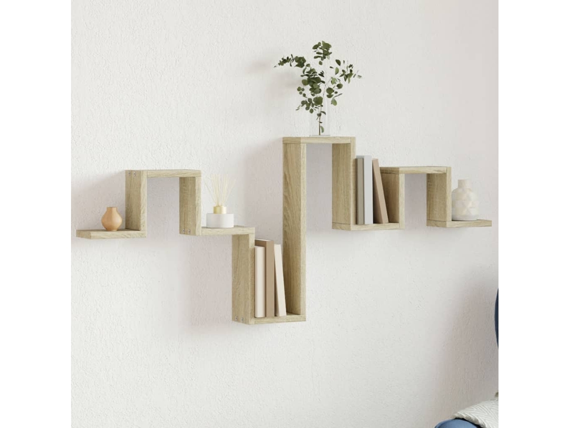 Vidaxl Estante Parede 104,5x10x43 Cm Derivados Madeira Carvalho Sonoma