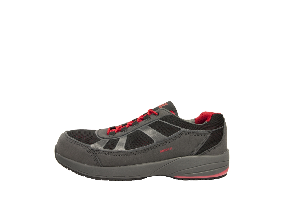 Sapatos de Segurança ORIOCX Alesón S1 P ( ESD Cinzenta Vermelha -Microfibra -40)