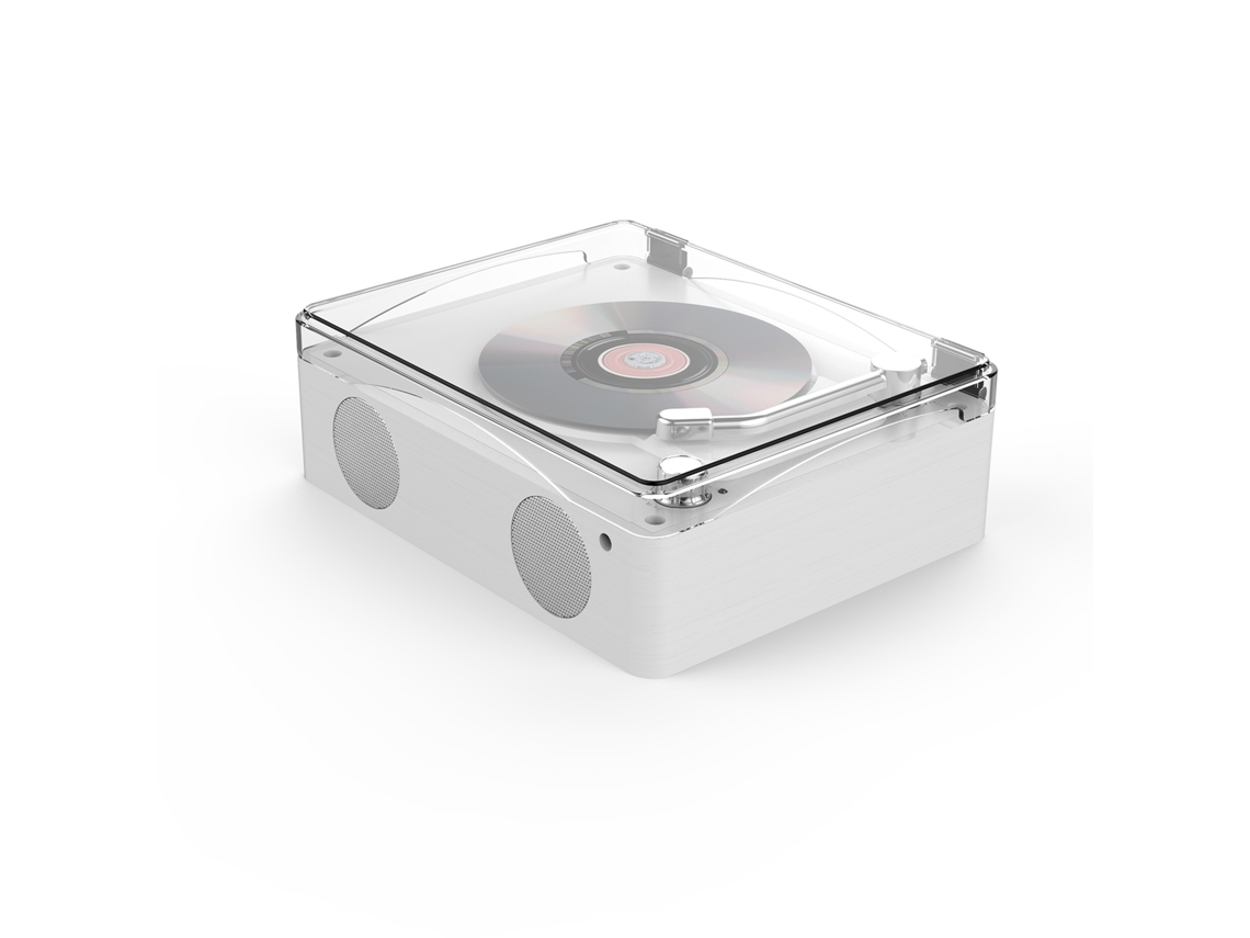 Aetheria reprodutor de Cd Retrô Multifuncional com Alto falantes Portáteis, Controle Remoto e Usb, Design de Madeira