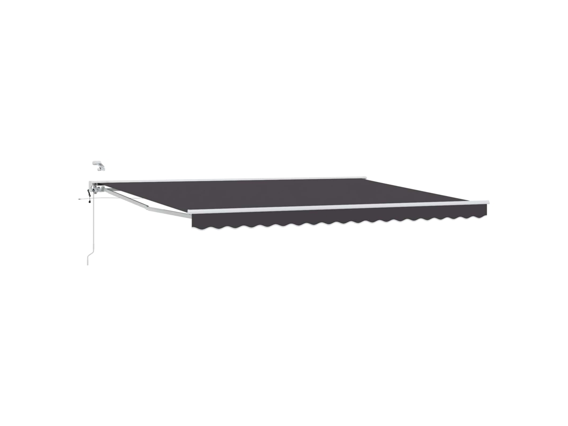 Vidaxl Toldo Retrátil Elétrico Antracite E Branco 4 X 2 M