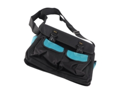 Kit De Ferramentas Multifuncional Com Correia De Ombro E Bolsa De Armazenamento Organizada Grande Azul E Preto