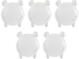 Conjunto de 5 protetores adesivos de silicone transparente.