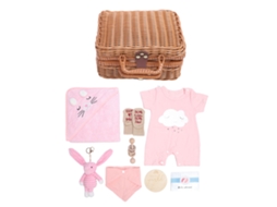 Primerox conjunto de Presentes para Chá de Bebê Cesta de Presentes para Bebê Recém nascido Rosa