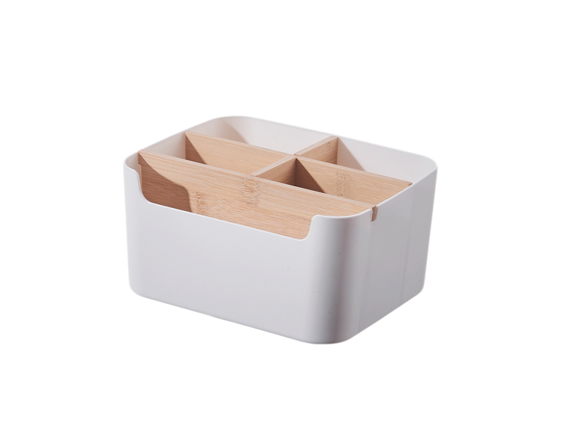 Organizador de Mesa Multifuncional, Caixa de Armazenamento de Mesa em Plástico BRILVIBERA