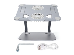 Suporte Para Laptop (com Dois Ventiladores De Resfriamento, Portátil E Plegável)