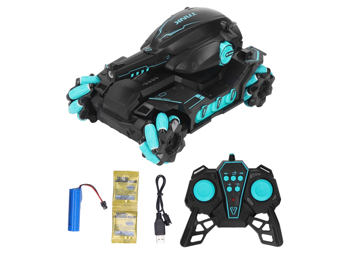 Coche Tanque Rc 2.4ghz Com 1000 Bolas De Água, Rotação De 360 Graus E Derrapagem, Brinquedo De Controle Remoto